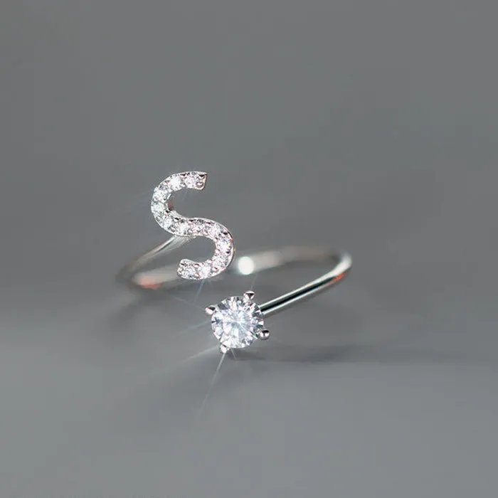Rings S925 Silver 26 Letters Toi et Moi Ring Trendolla Jewelry