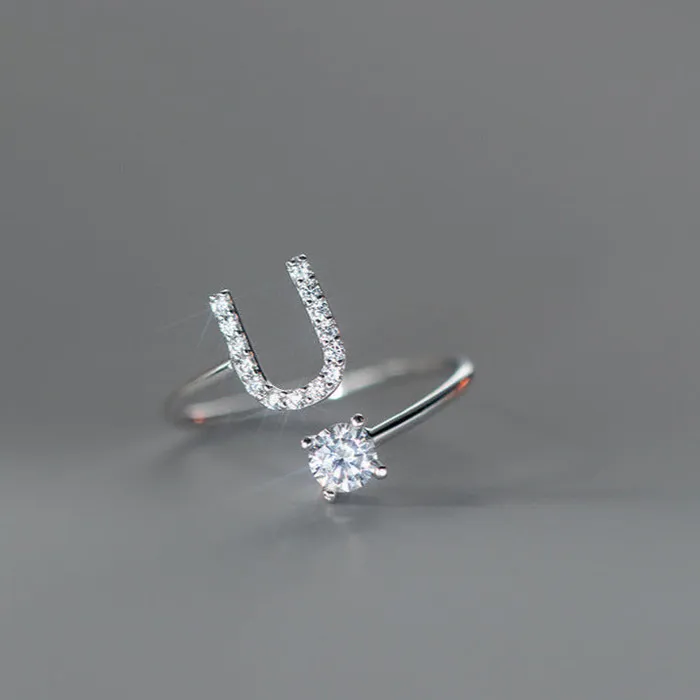 Rings S925 Silver 26 Letters Toi et Moi Ring Trendolla Jewelry