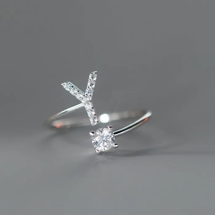 Rings S925 Silver 26 Letters Toi et Moi Ring Trendolla Jewelry