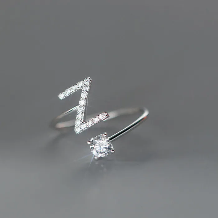 Rings S925 Silver 26 Letters Toi et Moi Ring Trendolla Jewelry
