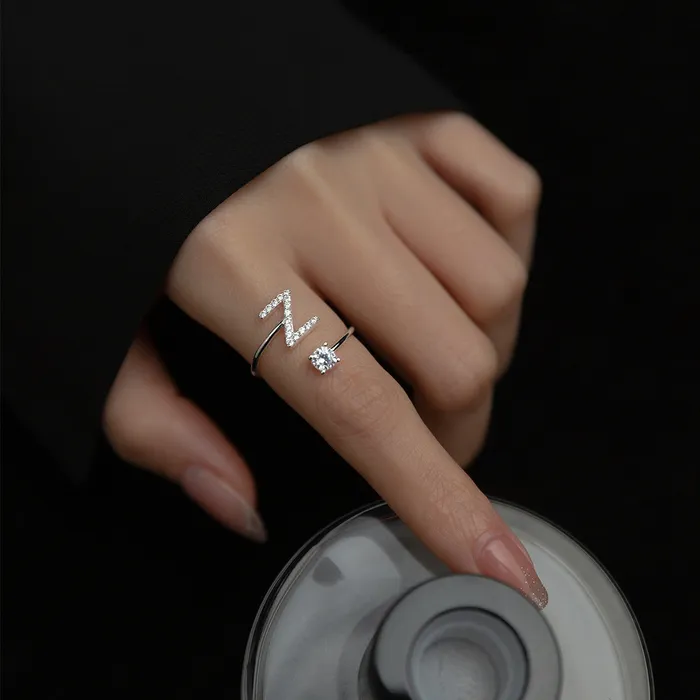 Rings S925 Silver 26 Letters Toi et Moi Ring Trendolla Jewelry