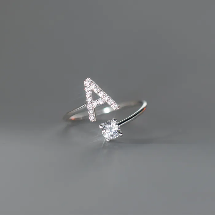 Rings S925 Silver 26 Letters Toi et Moi Ring Trendolla Jewelry