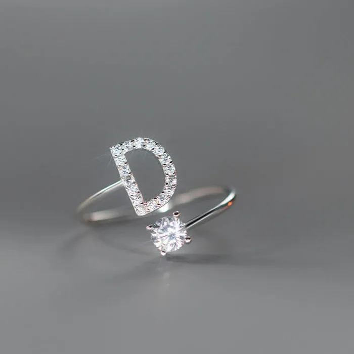 Rings S925 Silver 26 Letters Toi et Moi Ring Trendolla Jewelry