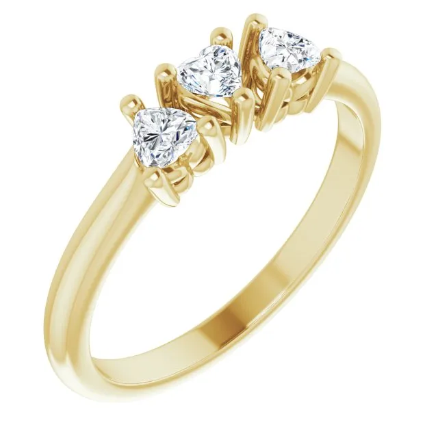 Rings TreasureFineJeweler 14K Yellow 38 CTW Natural Diamond ThreeStone Anniversary Band Rings TreasureFineJeweler 14K Yellow 38 CTW Natural Diamond ThreeStone Anniversary Band