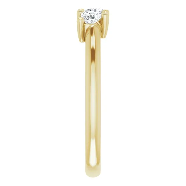Rings TreasureFineJeweler 14K Yellow 38 CTW Natural Diamond ThreeStone Anniversary Band