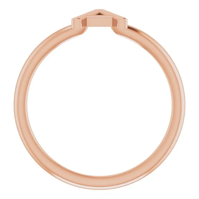 Rings TreasureFineJewelers 14K Rose Initial A Ring