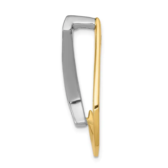 Rings TreasureFineJewelers 14k TwoTone AAA Diamond Teardrop Slide