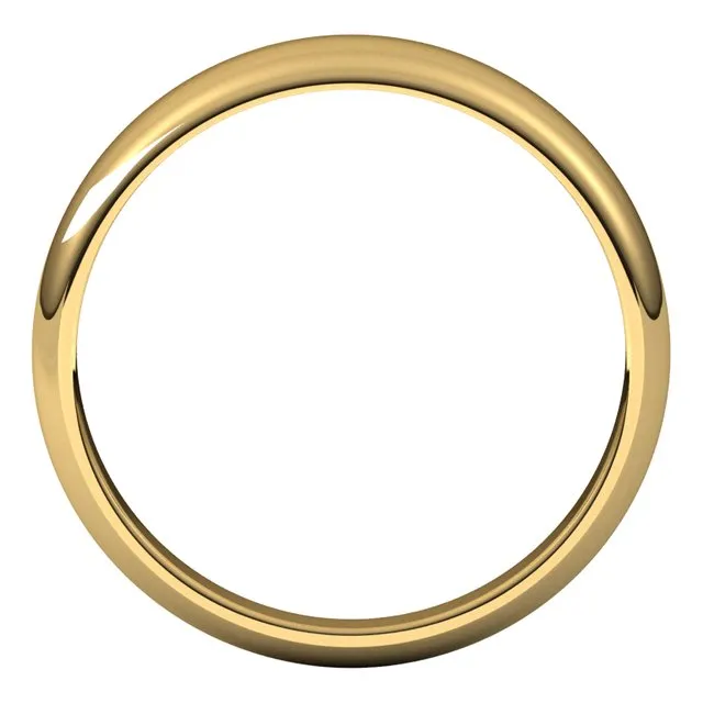 Rings TreasureFineJewelers 14K Yellow Gold 5 mm Half Round Tapered Wedding Band