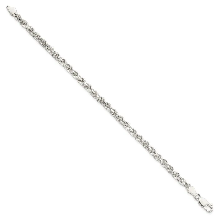 Rings TreasureFineJewelers Sterling Silver 45mm Solid Rope Chain