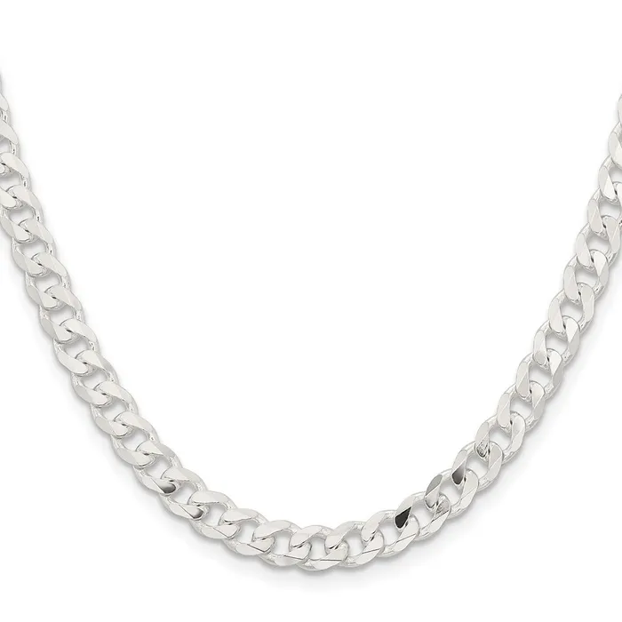 Rings TreasureFineJewelers Sterling Silver 6mm Curb Chain