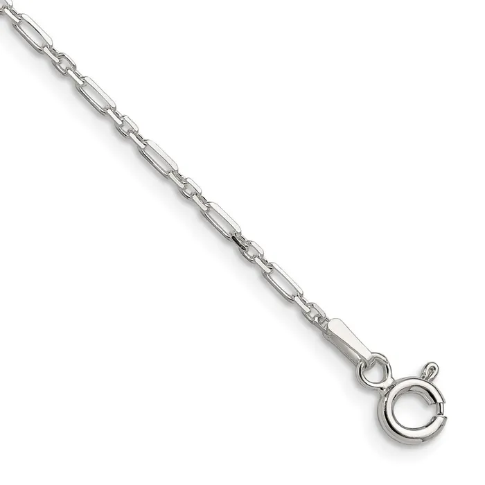 Rings TreasureFineJewelers Sterling Silver Dimondcut 175mm 3 Short Plus 1 Long Cable Link Chain Rings TreasureFineJewelers Sterling Silver Dimondcut 175mm 3 Short Plus 1 Long Cable Link Chain