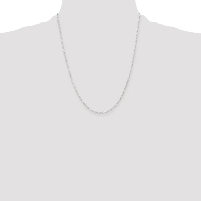 Rings TreasureFineJewelers Sterling Silver Dimondcut 175mm 3 Short Plus 1 Long Cable Link Chain