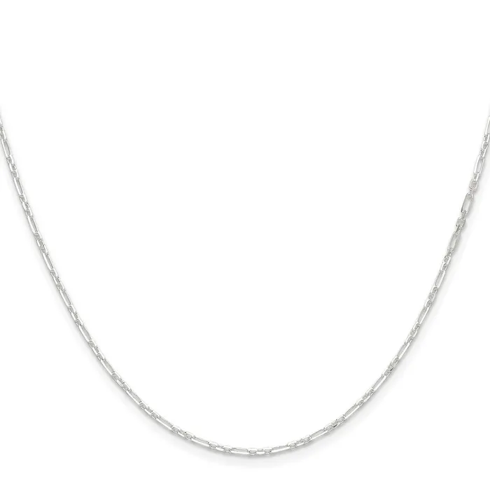 Rings TreasureFineJewelers Sterling Silver Dimondcut 175mm 3 Short Plus 1 Long Cable Link Chain