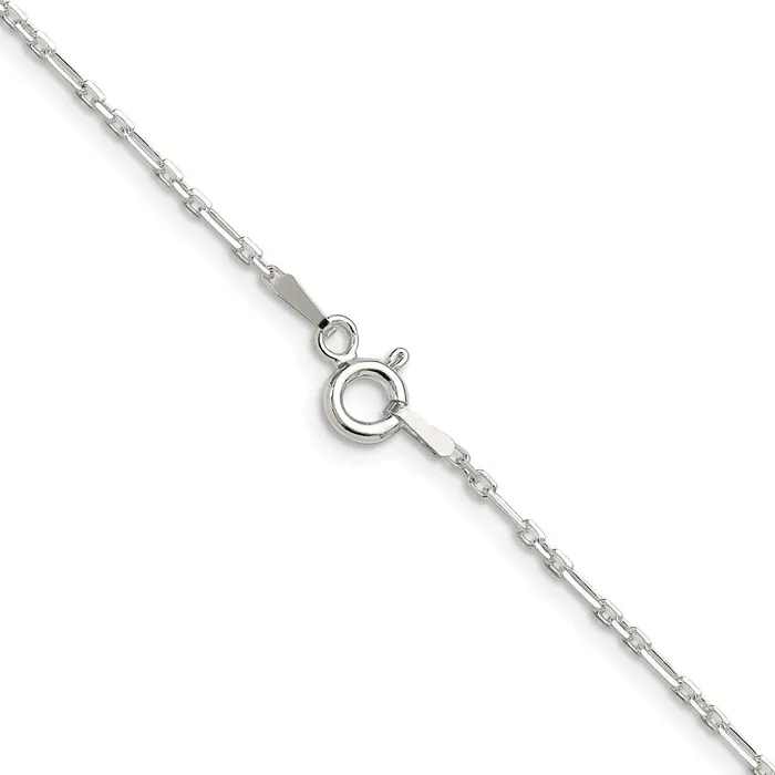 Rings TreasureFineJewelers Sterling Silver Dimondcut 175mm 3 Short Plus 1 Long Cable Link Chain