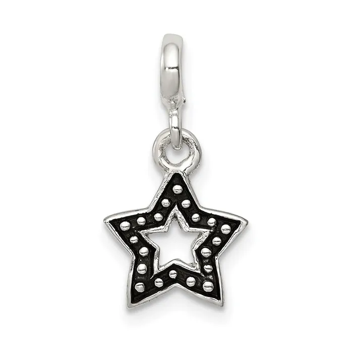 Rings TreasureFineJewelers Sterling Silver Enameled Star Enhancer