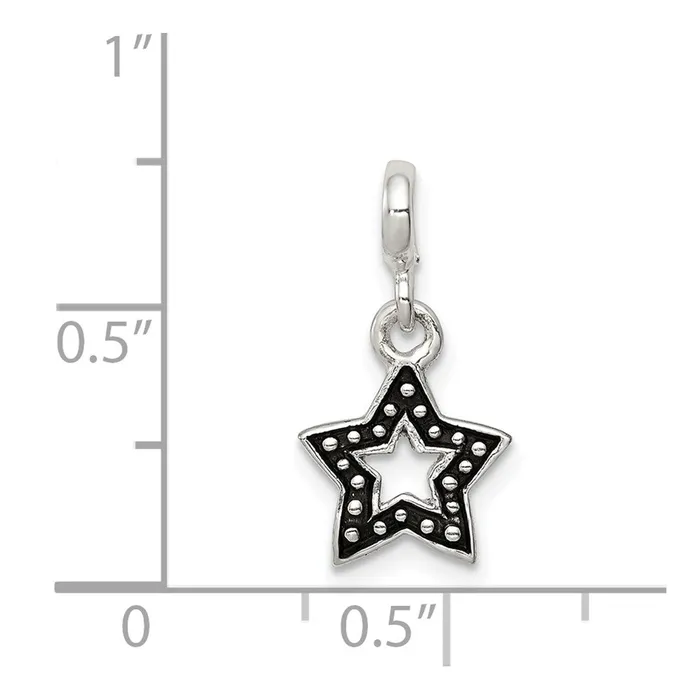 Rings TreasureFineJewelers Sterling Silver Enameled Star Enhancer