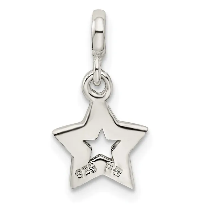 Rings TreasureFineJewelers Sterling Silver Enameled Star Enhancer
