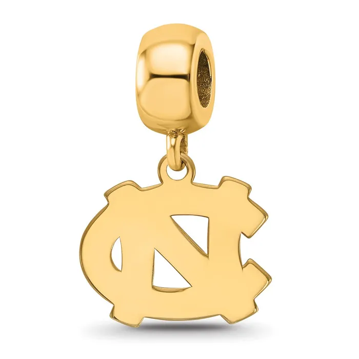 Rings TreasureFineJewelers Sterling Silver Goldplated LogoArt University of North Carolina NC Small Dangle Bead Charm Rings TreasureFineJewelers Sterling Silver Goldplated LogoArt University of North Carolina NC Small Dangle Bead Charm