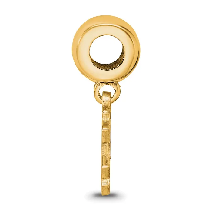 Rings TreasureFineJewelers Sterling Silver Goldplated LogoArt University of North Carolina NC Small Dangle Bead Charm