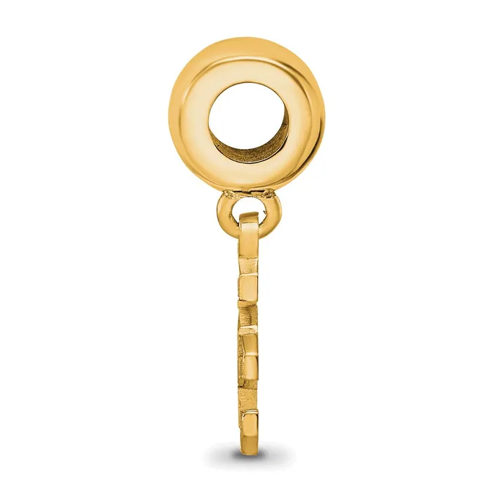 Rings TreasureFineJewelers Sterling Silver Goldplated LogoArt University of Southern California SC Small Dangle Bead Charm