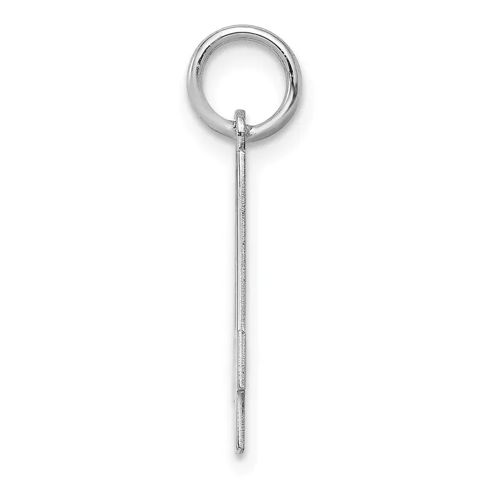 Rings TreasureFineJewelers Sterling SilverRhodiumplated Polished Number 4 Charm