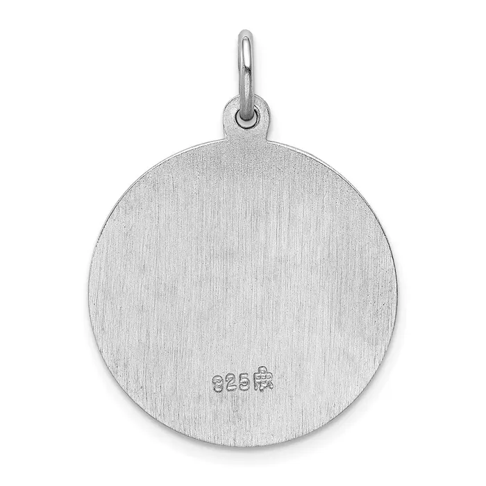 Rings TreasureFineJewelers Sterling Silver Rhodiumplated Saint Joseph Medal