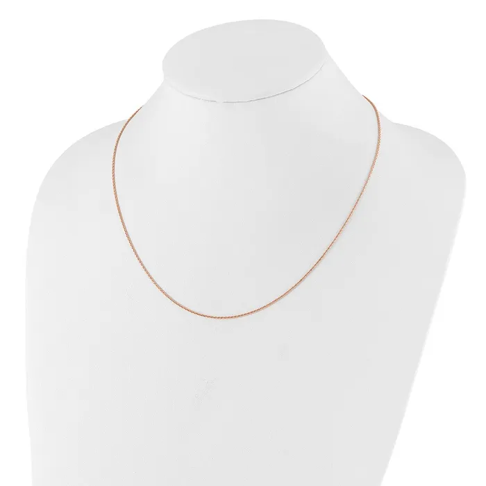 Rings TreasureFineJewelers Sterling Silver Rose Goldplated Adjustable 11mm Dimondcut Spiga Chain