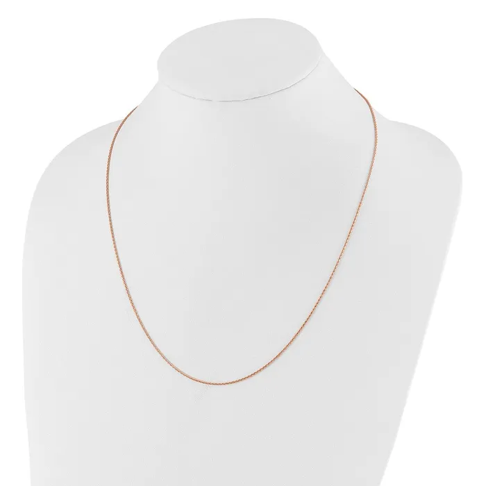 Rings TreasureFineJewelers Sterling Silver Rose Goldplated Adjustable 11mm Dimondcut Spiga Chain