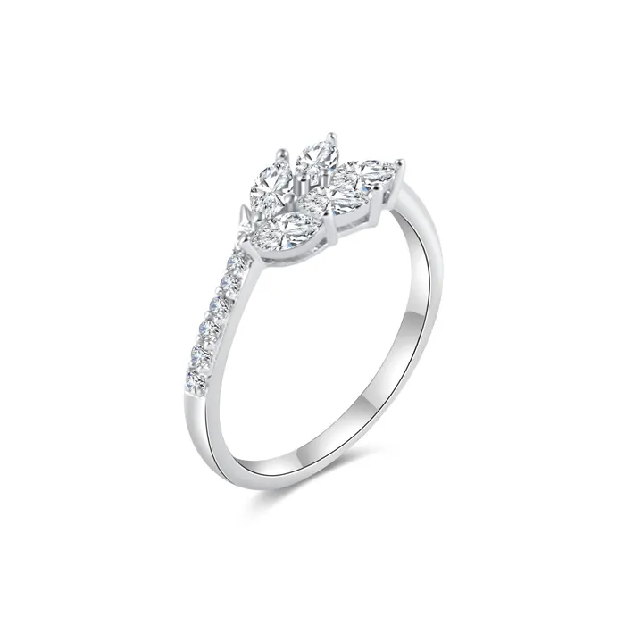 Rings Trendolla Jewelry Leaf Branch Diamond Wedding Ring Natures Grace Collection