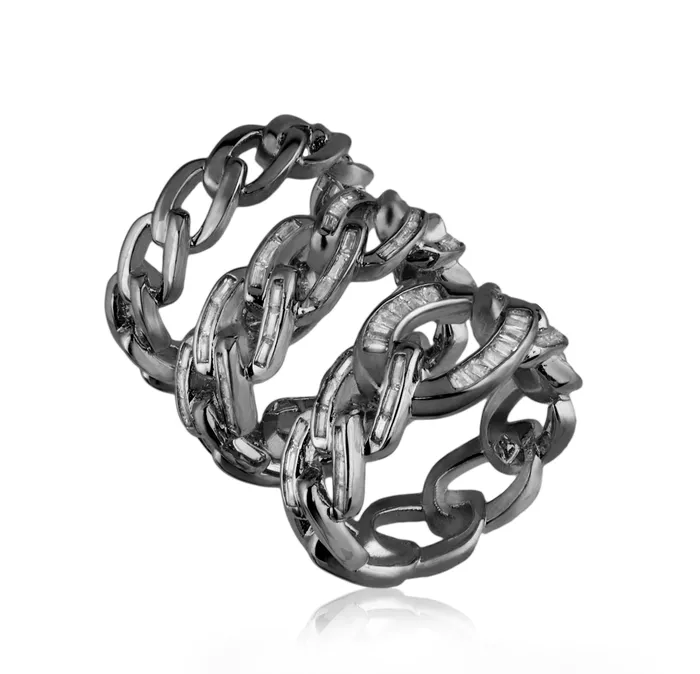 Rings vendorunknown Chain Gang Stackable Ring Set