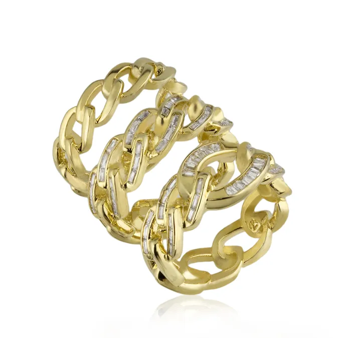 Rings vendorunknown Chain Gang Stackable Ring Set Rings vendorunknown Chain Gang Stackable Ring Set