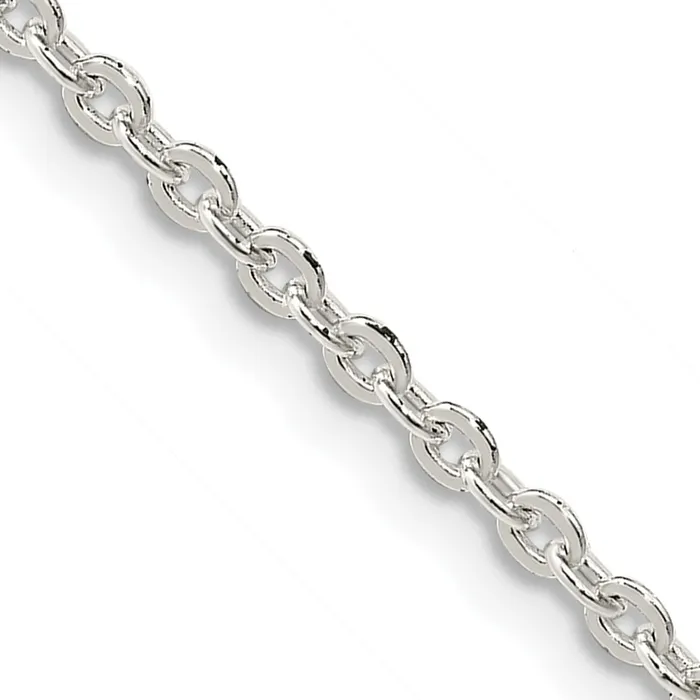 Sterling Silver 275mm Flat Link Cable Chain TreasureFineJewelers Necklaces Sterling Silver 275mm Flat Link Cable Chain TreasureFineJewelers Necklaces