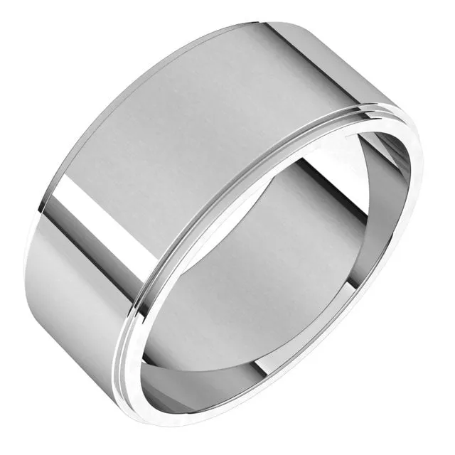 Sterling Silver 8 mm Standard Weight Flat Edge Wedding Band TreasureFineJewelers Rings Sterling Silver 8 mm Standard Weight Flat Edge Wedding Band TreasureFineJewelers Rings