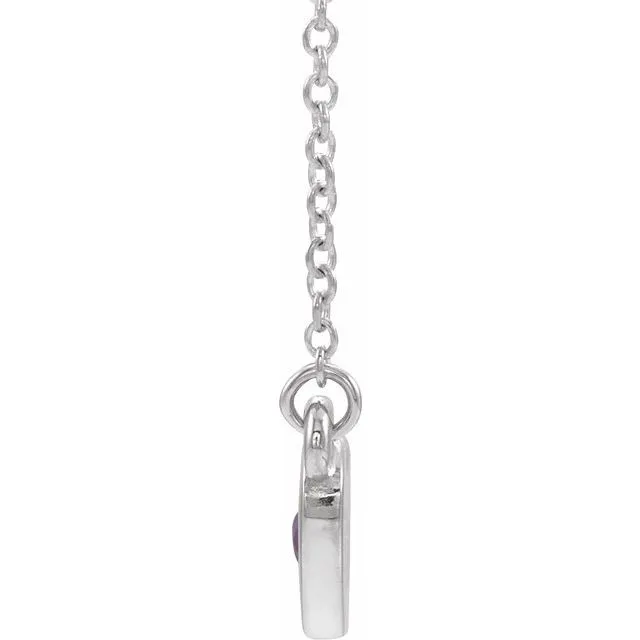 Sterling Silver Amethyst Heart 16 Necklace TreasureFineJewelers Necklaces