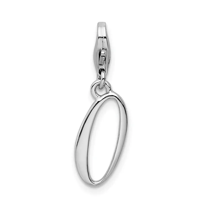 Sterling Silver Amore La Vita Rhodiumplated Polished Number 0 Charm TreasureFineJewelers Rings Sterling Silver Amore La Vita Rhodiumplated Polished Number 0 Charm TreasureFineJewelers Rings