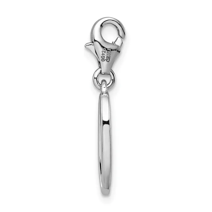 Sterling Silver Amore La Vita Rhodiumplated Polished Number 0 Charm TreasureFineJewelers Rings