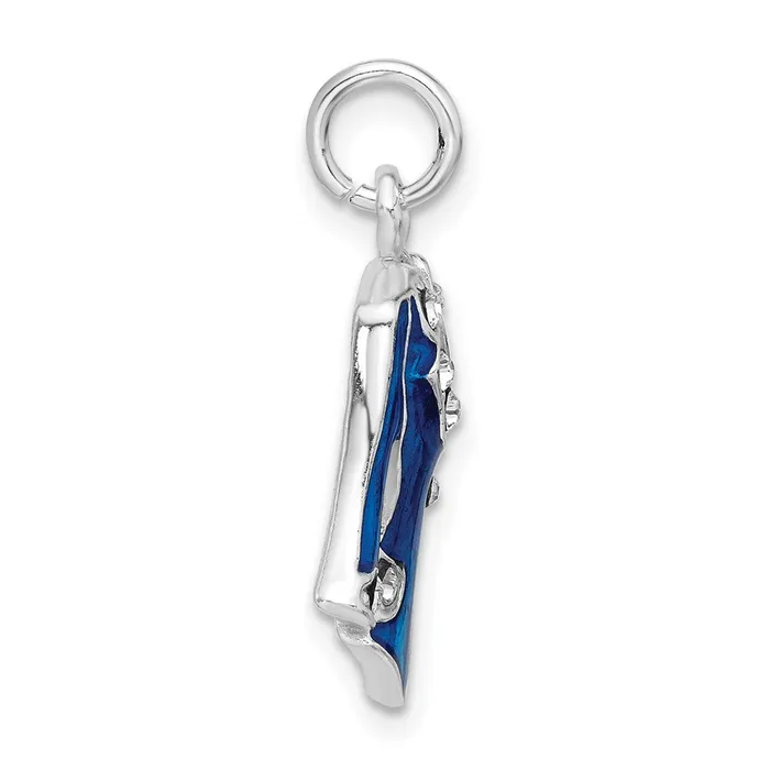 Sterling Silver Blue Enameled and Crystal Jacket Charm TreasureFineJewelers Rings