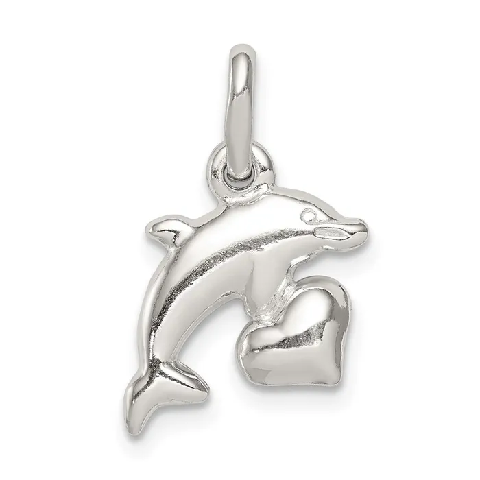 Sterling Silver Dolphin Pendant TreasureFineJewelers Necklaces