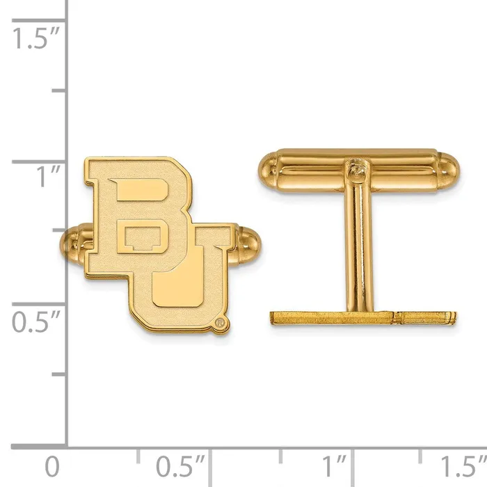 Sterling Silver Goldplated Baylor University Bears Cuff Links TreasureFineJewelers Rings