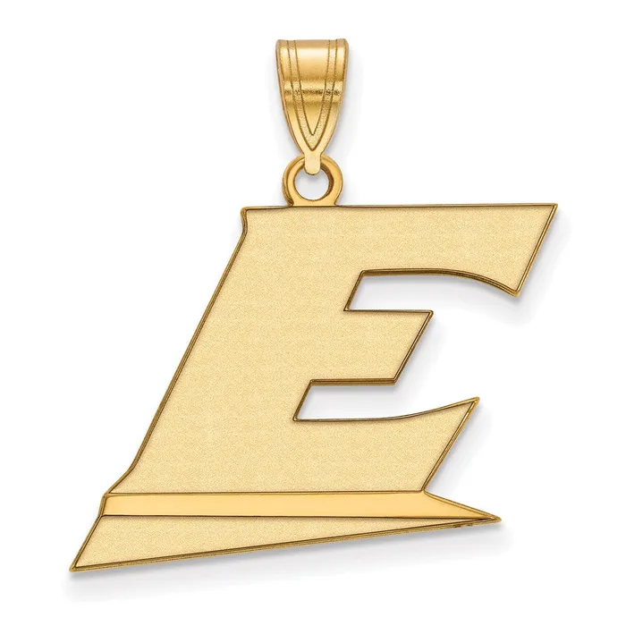 Sterling Silver Goldplated Eastern Kentucky University Letter E Large Pendant TreasureFineJewelers Necklaces Sterling Silver Goldplated Eastern Kentucky University Letter E Large Pendant TreasureFineJewelers Necklaces