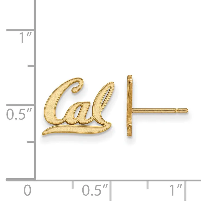 Sterling Silver Goldplated University of California Berkeley Extra Small Post Earrings TreasureFineJewelers Earrings
