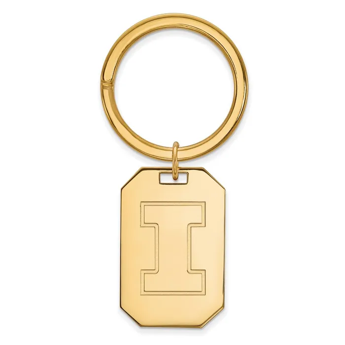 Sterling Silver Goldplated University of Illinois Letter I Key Ring TreasureFineJewelers Rings Sterling Silver Goldplated University of Illinois Letter I Key Ring TreasureFineJewelers Rings