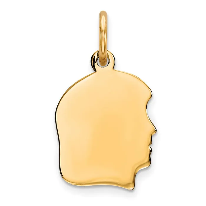 Sterling Silver GP Engraveable Girl Polished Disc Charm TreasureFineJewelers Rings Sterling Silver GP Engraveable Girl Polished Disc Charm TreasureFineJewelers Rings