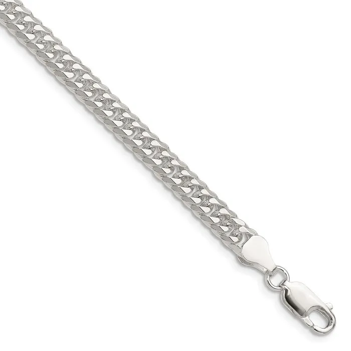 Sterling Silver Polished 57mm Double Diamondcut Curb Chain TreasureFineJewelers Rings
