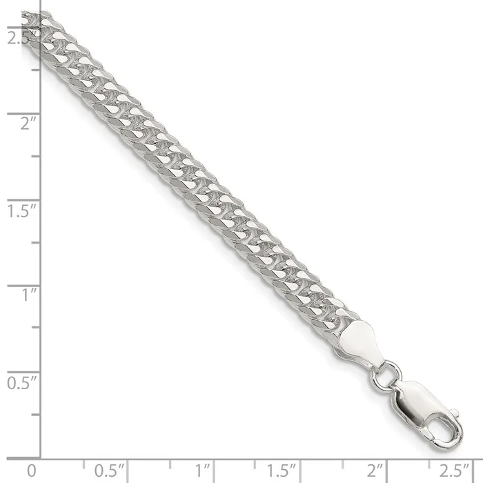 Sterling Silver Polished 57mm Double Diamondcut Curb Chain TreasureFineJewelers Rings