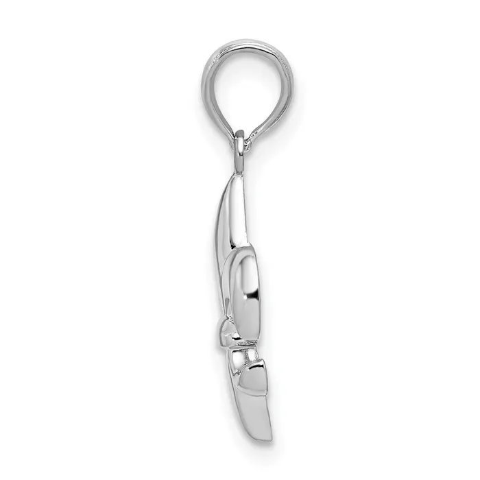 Sterling Silver Polished Fleur de lis Pendant TreasureFineJewelers Necklaces