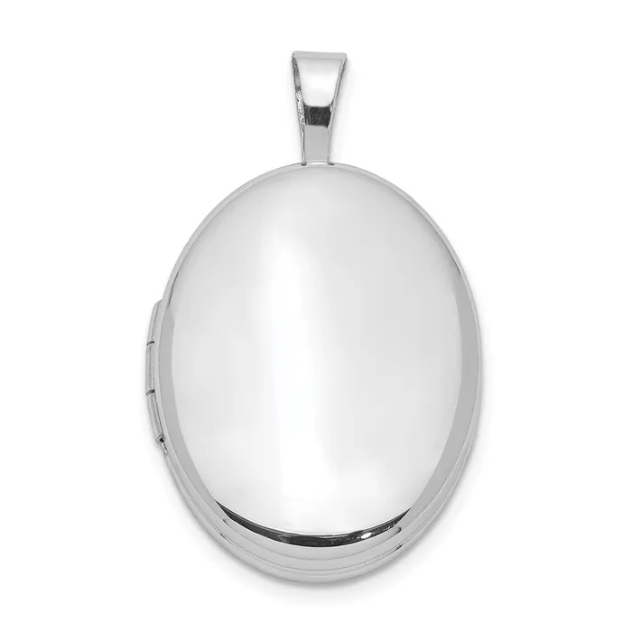 Sterling Silver Rhodiumplated 20mm Polished Oval Locket TreasureFineJewelers Rings Sterling Silver Rhodiumplated 20mm Polished Oval Locket TreasureFineJewelers Rings