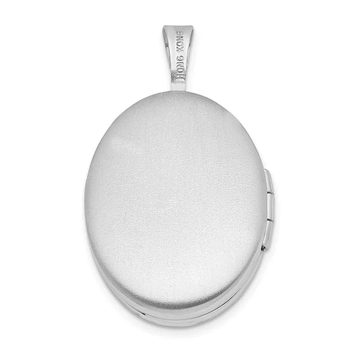 Sterling Silver Rhodiumplated 20mm Polished Oval Locket TreasureFineJewelers Rings