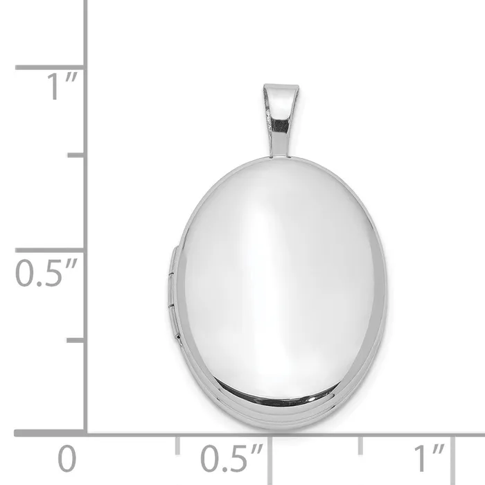 Sterling Silver Rhodiumplated 20mm Polished Oval Locket TreasureFineJewelers Rings