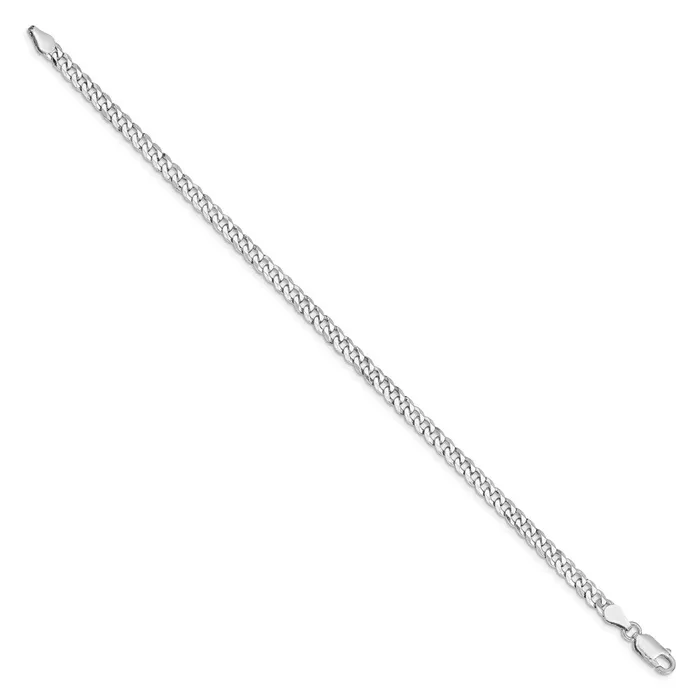 Sterling Silver Rhodiumplated 4mm Beveled Curb Chain TreasureFineJewelers Rings